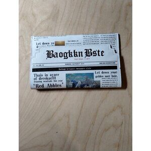 Newspaper Crossbody Purse Handbag Clutch